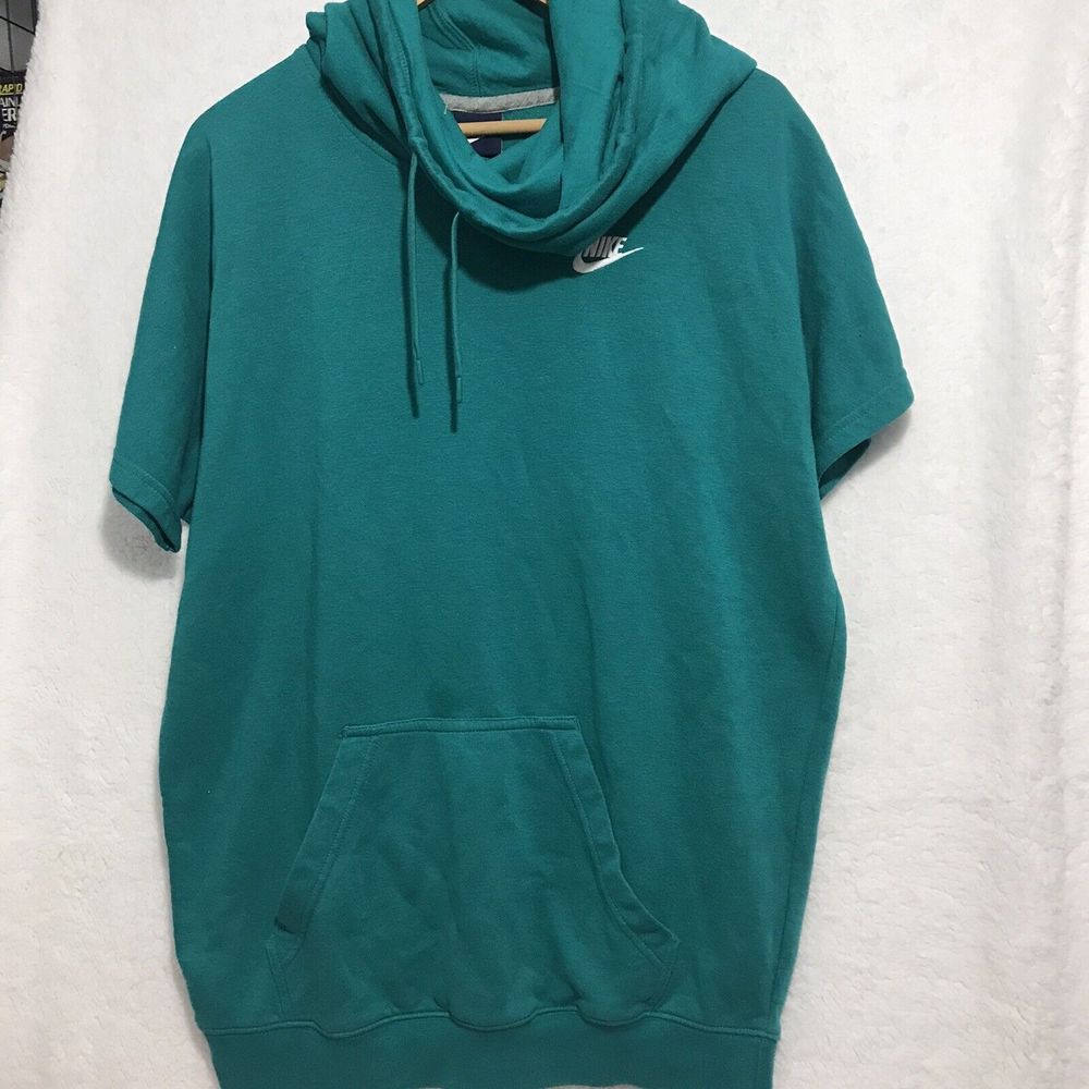Nike Short Sleeve Hoodie womens size small Teal